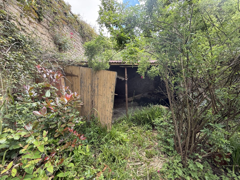Lot: 99 - CHARACTER SEMI-DETACHED COTTAGE FOR UPDATING WITH LARGE GARDENS - Dilapidated garage